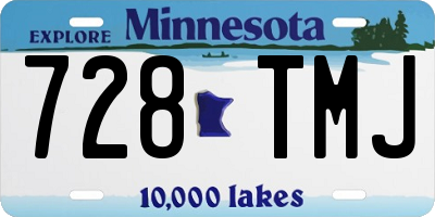 MN license plate 728TMJ