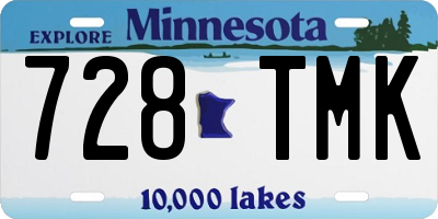 MN license plate 728TMK