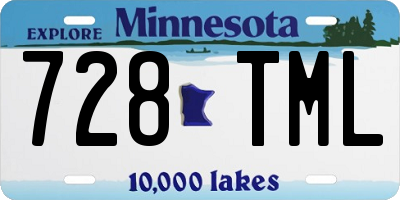 MN license plate 728TML