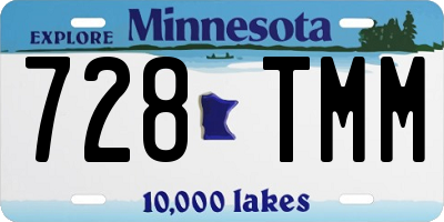 MN license plate 728TMM