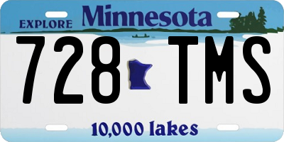 MN license plate 728TMS