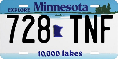 MN license plate 728TNF