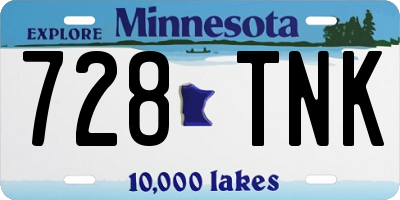 MN license plate 728TNK