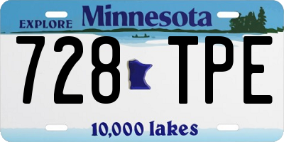 MN license plate 728TPE