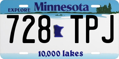 MN license plate 728TPJ