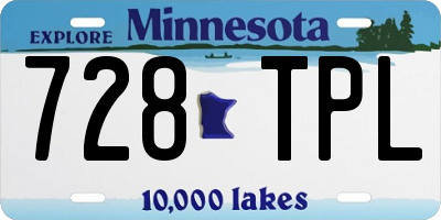 MN license plate 728TPL