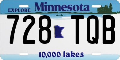 MN license plate 728TQB