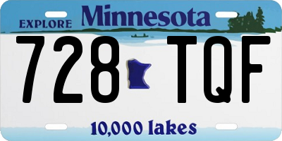 MN license plate 728TQF