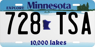MN license plate 728TSA