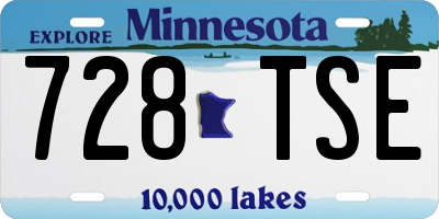 MN license plate 728TSE