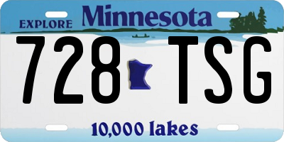 MN license plate 728TSG