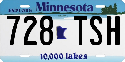 MN license plate 728TSH