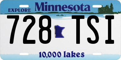 MN license plate 728TSI