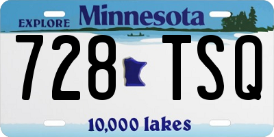 MN license plate 728TSQ