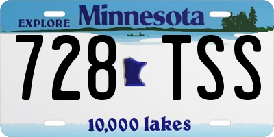 MN license plate 728TSS
