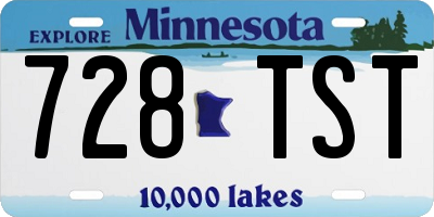 MN license plate 728TST