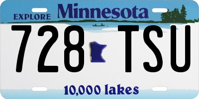 MN license plate 728TSU