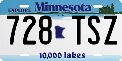 MN license plate 728TSZ