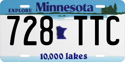 MN license plate 728TTC