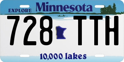 MN license plate 728TTH