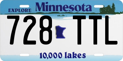 MN license plate 728TTL