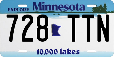 MN license plate 728TTN