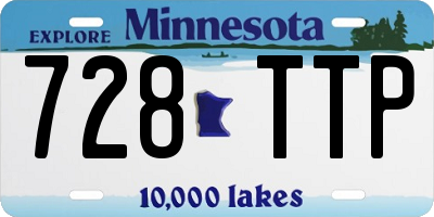 MN license plate 728TTP