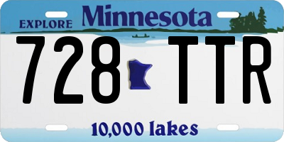 MN license plate 728TTR