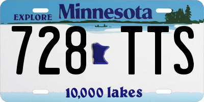 MN license plate 728TTS