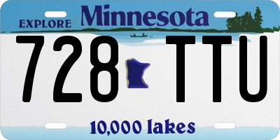MN license plate 728TTU