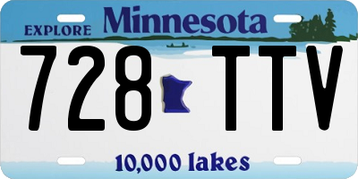 MN license plate 728TTV