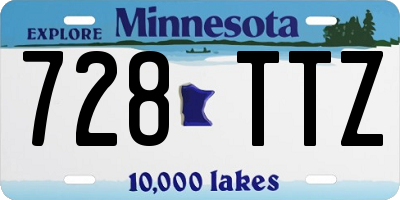 MN license plate 728TTZ