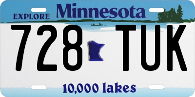 MN license plate 728TUK