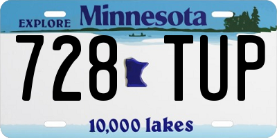 MN license plate 728TUP