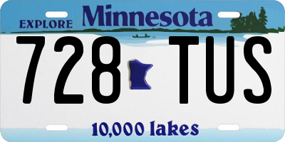 MN license plate 728TUS