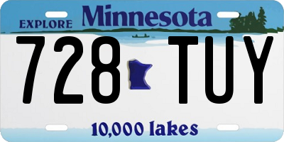 MN license plate 728TUY