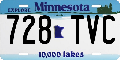 MN license plate 728TVC