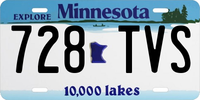 MN license plate 728TVS