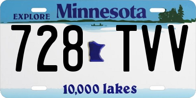 MN license plate 728TVV