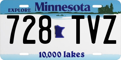 MN license plate 728TVZ