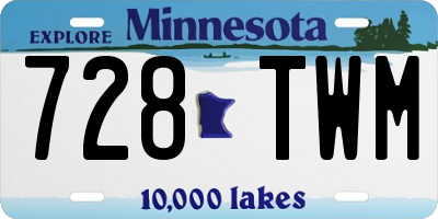 MN license plate 728TWM