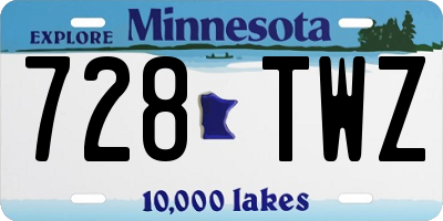 MN license plate 728TWZ