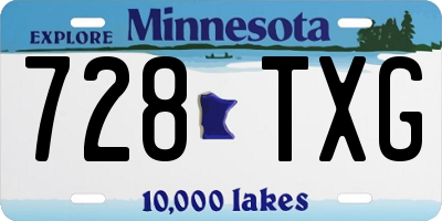 MN license plate 728TXG