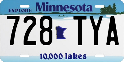 MN license plate 728TYA