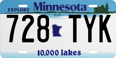 MN license plate 728TYK
