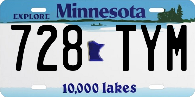 MN license plate 728TYM