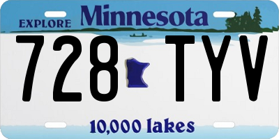 MN license plate 728TYV