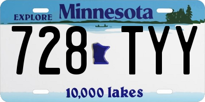 MN license plate 728TYY
