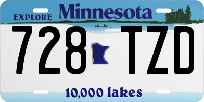 MN license plate 728TZD