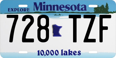 MN license plate 728TZF